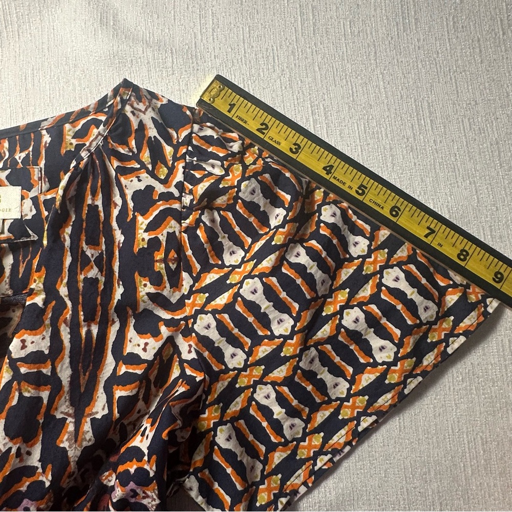 Anthropologie Maeve Somerset Maxi Dress Printed Short Sleeve  XS P - Picture 8 of 14